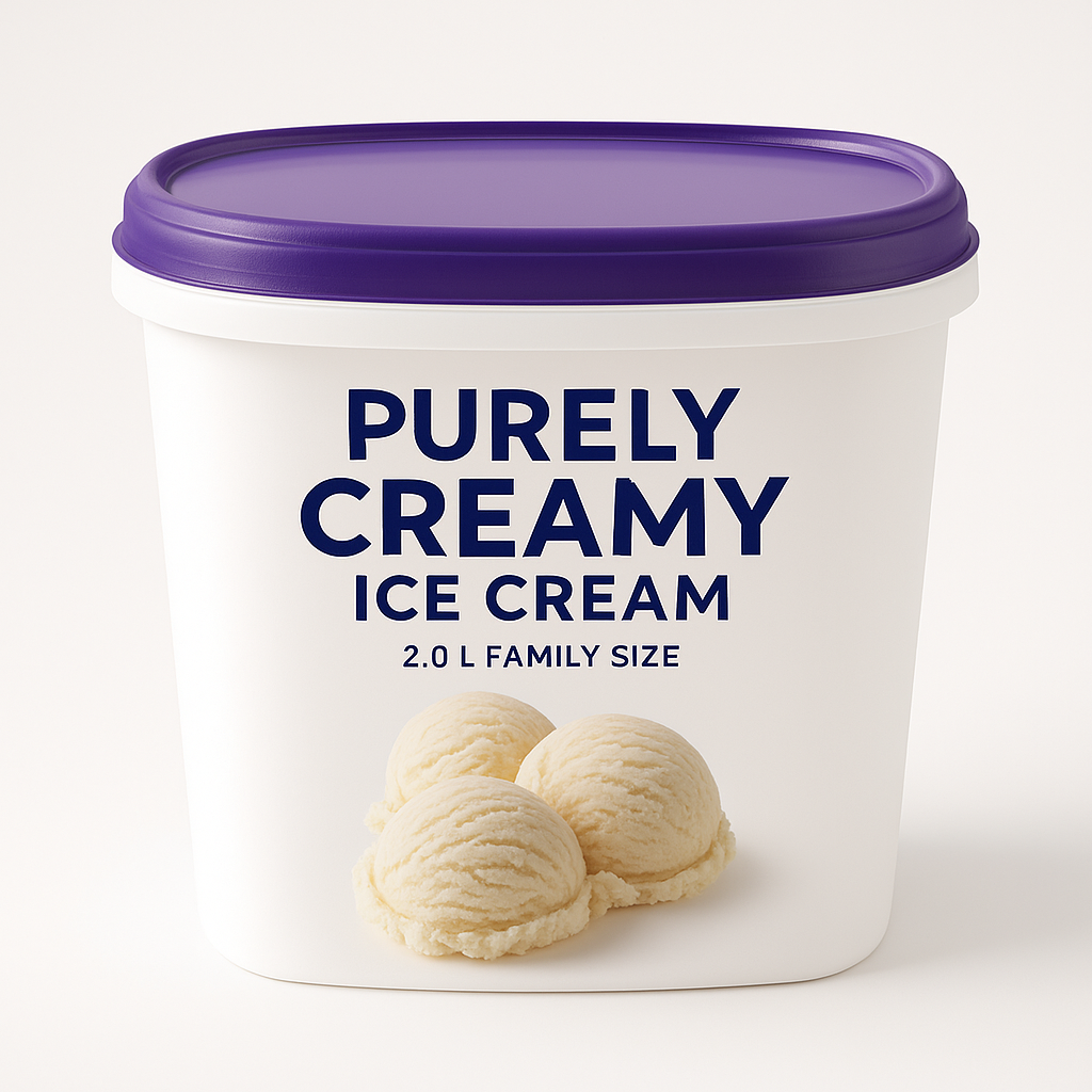 Purely Creamy Vanilla Ice Cream (2L Family Size)